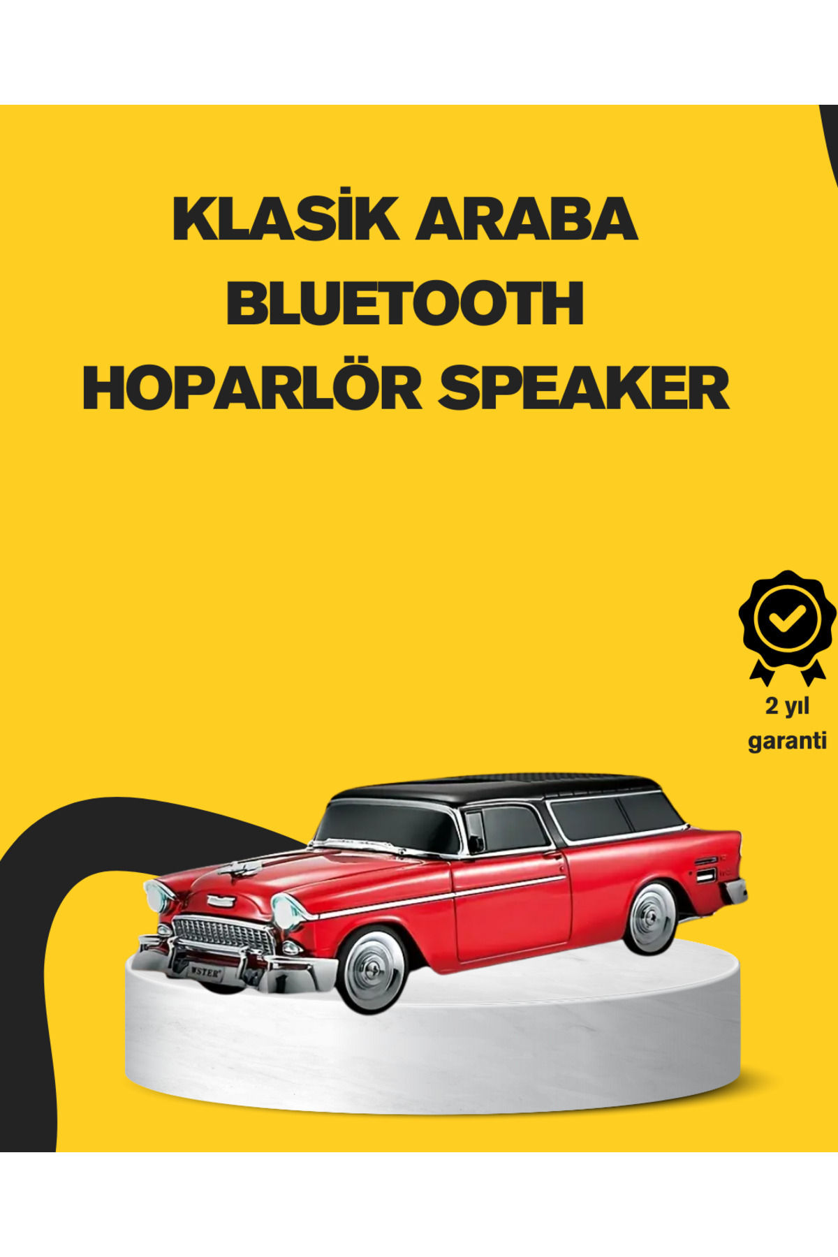 cenk x store Vintage Tasarımlı LED Işıklı Bluetooth Hoparlör 10W