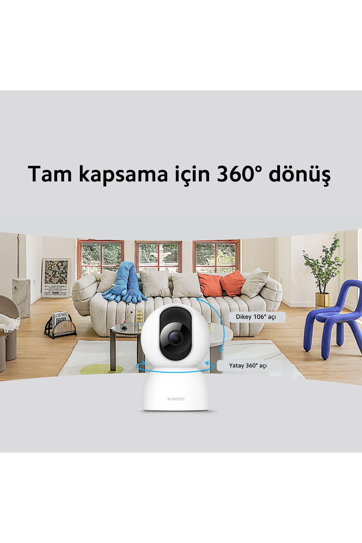 Xiaomi Smart Camera C400 2.5k 360 Akıllı Güvenlik Kamerası (Xiaomi Türkiye Garantili) fotoğrafı 4 (önizleme)