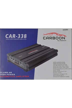 Genel Markalar Carboon Car-338 4 Kanal 3000W Amplifikatör