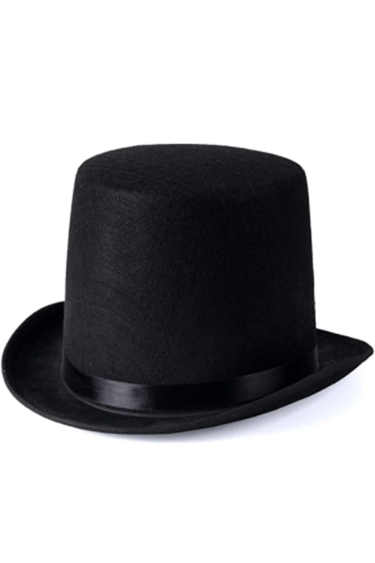 ahsun Yetişkinler İçin Siyah Renk Ringmaster Sihirbaz Şapkası Fötr Şapka 15 Cm - Lisinya