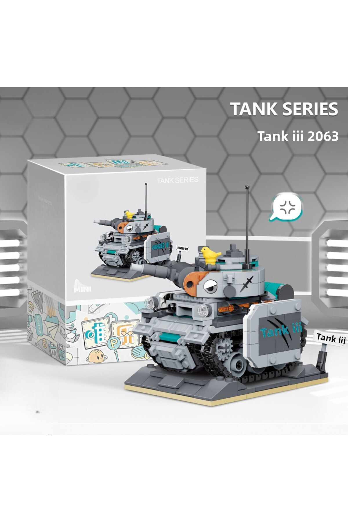 مینی بلوک تانک – پنزر III – ۵۳۲ قطعه ABS – ۱۰×۷×۱۲ سانتی‌متر