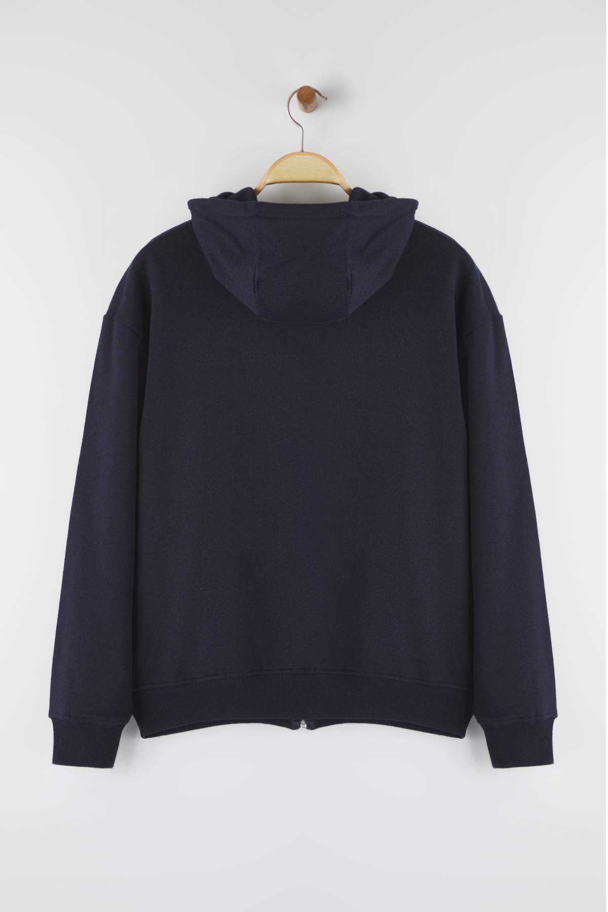 Trendyolmilla  Lacivert Oversize/Geniş Kesim Fermuarlı Sıcak Tutan Kapüşonlu Sweatshirt-Hırka TMNAW24SW00049 - Görsel 8