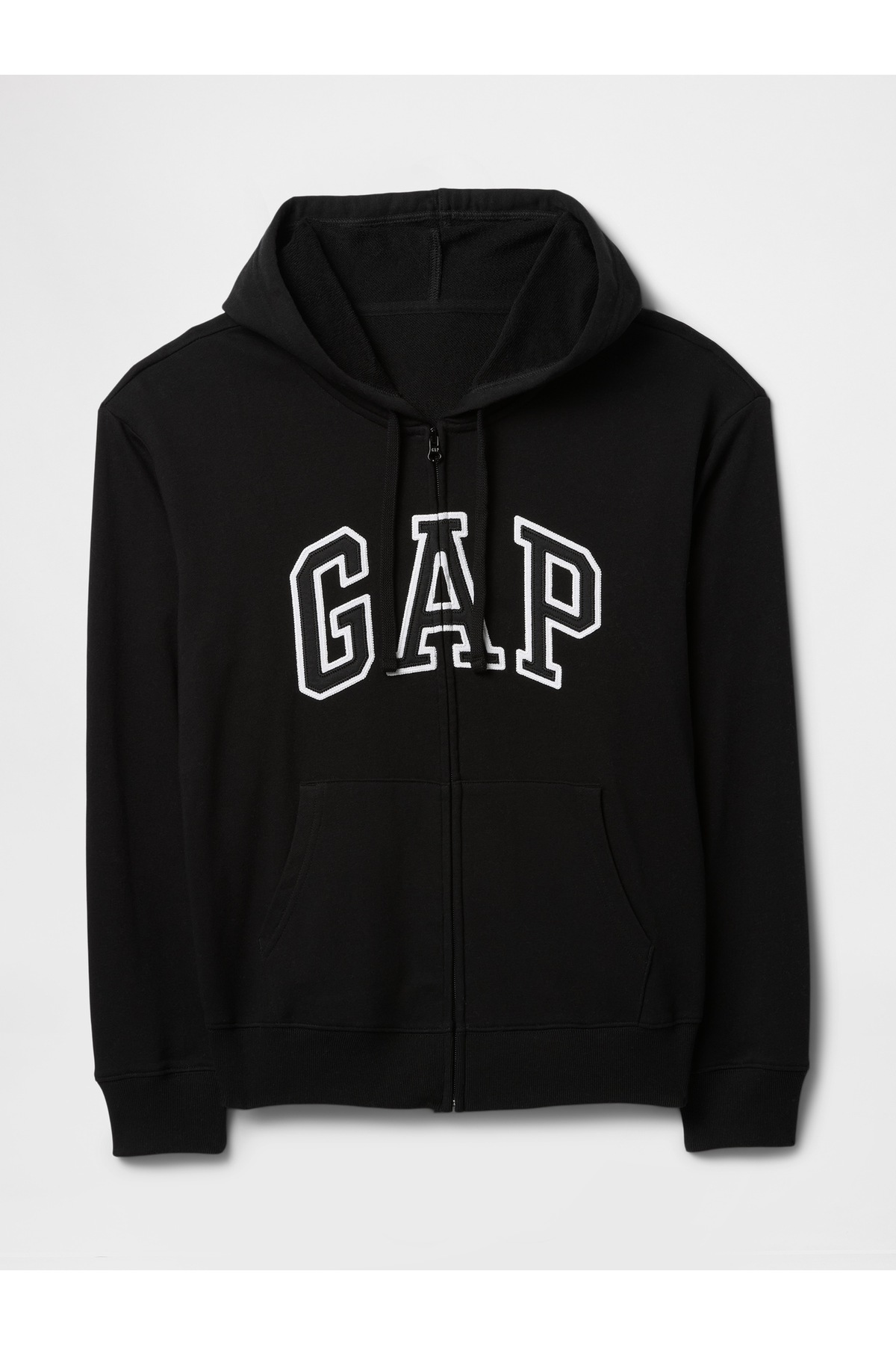 GAP  Kadın Siyah Gap Logo Relaxed Fermuarlı Sweatshirt - Görsel 2