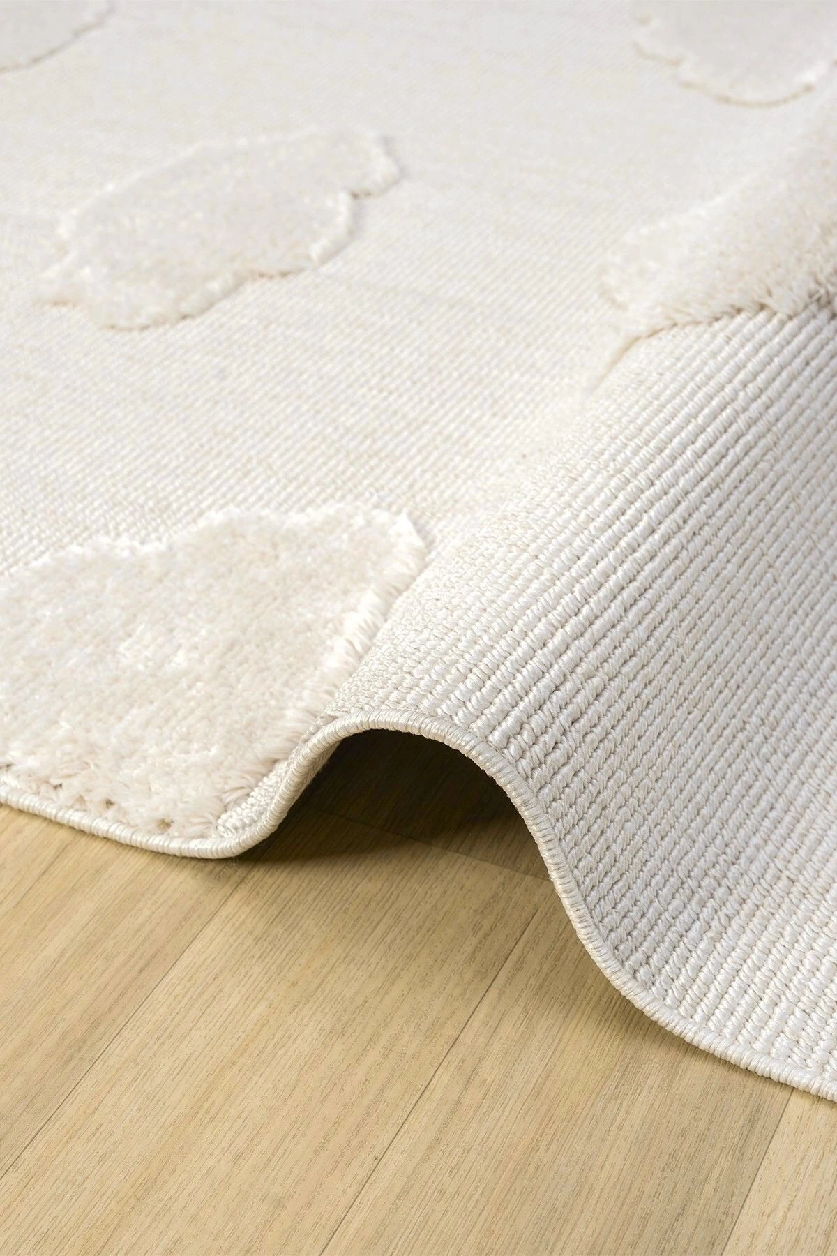 Eliz Home Bulut Desenli Krem Renk Dokuma Halı Bebek Odası Çocuk Odası Halısı 1 fotoğrafı 5 (önizleme)