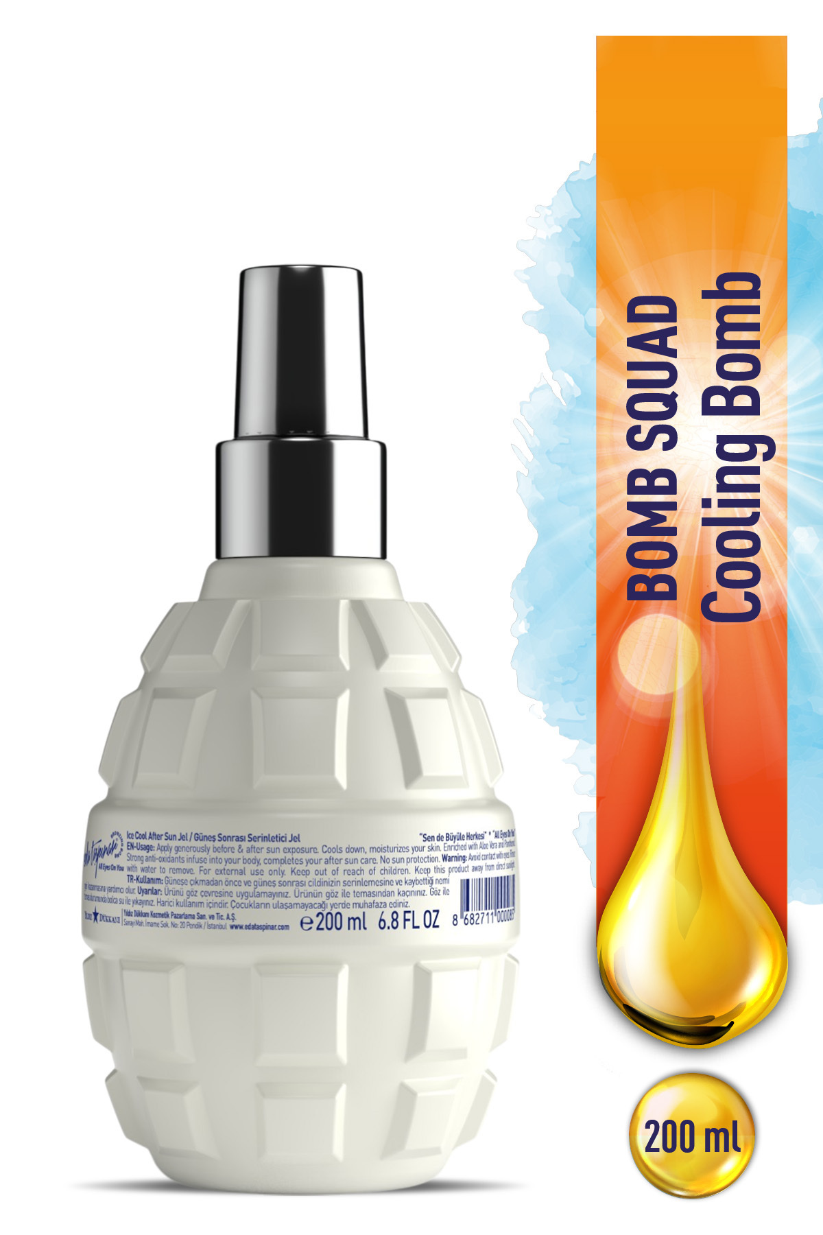 Cooling Bomb Ferahlatıcı Jel – Serinletici Etki & After Sun 200 ml — EDA-00167 — تصویر 3 از 6