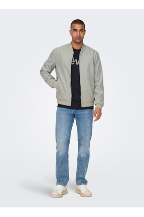 Only & Sons Only & Sons Normal Açık Gri Erkek Ceket ONSLUCAS FAKE SUEDE BOMBE...