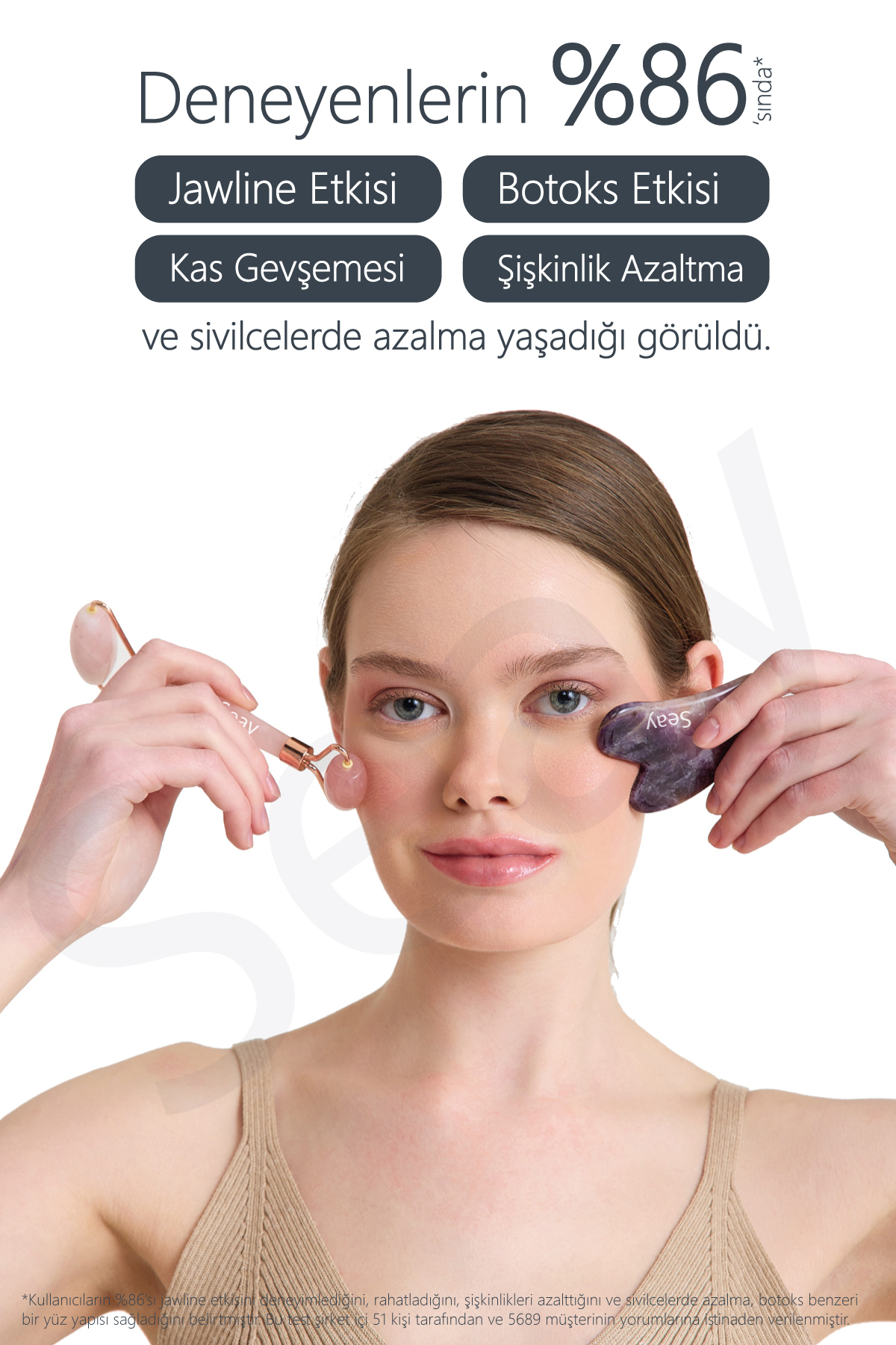 Pembe Kuvars Face Roller Ve Ametist Kalp Gua Sha Yüz Masaj Aleti Seti Değerli Doğaltaş Sertifikalı — صورتی PembeAmetist — تصویر 3 از 8