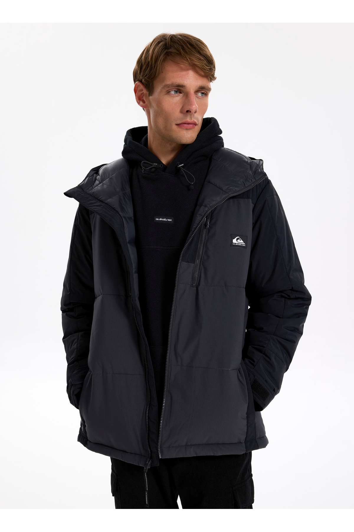 کوییک سیلور کاپشن مردانه خاکستری تیره EQYJK04092NOMAD JACKET