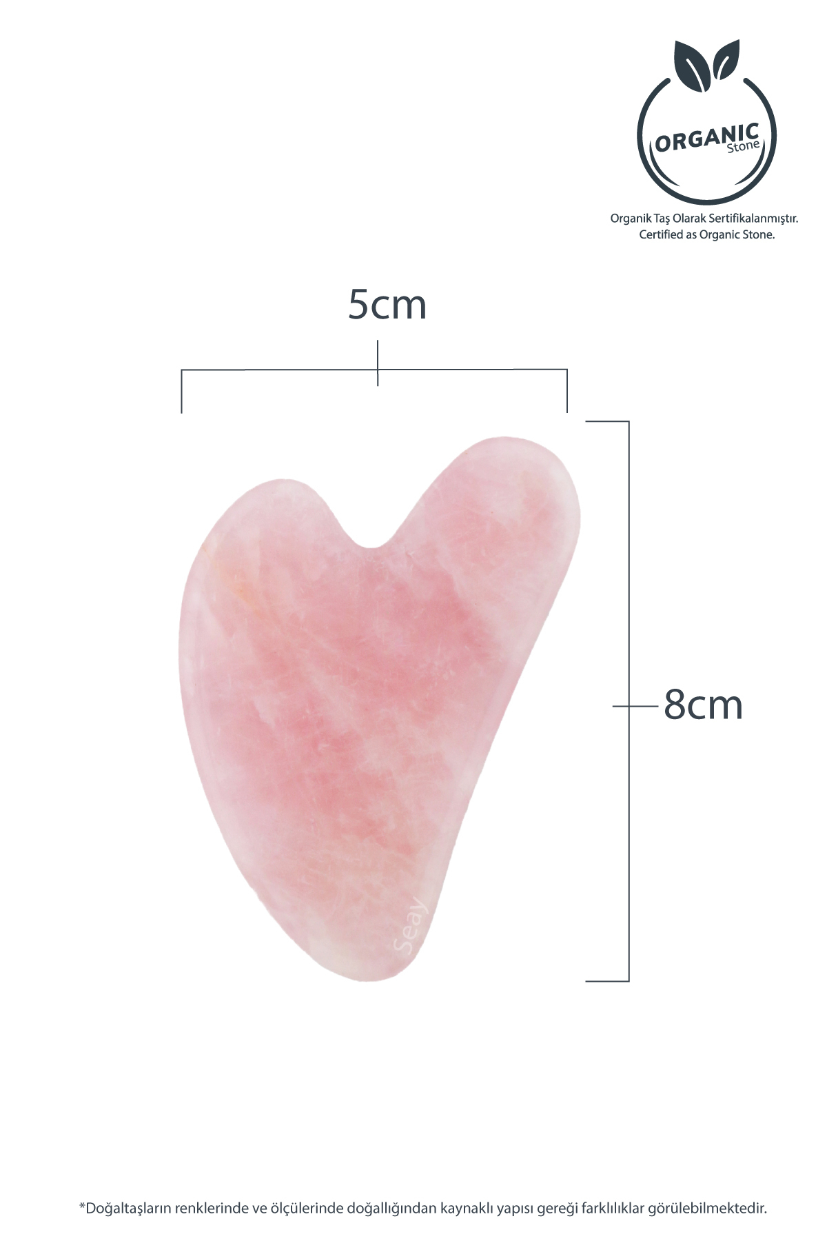Pembe Kuvars Taşı Gua Sha Yüz Masaj Aleti Değerli Doğal Taş Sertifikalı — صورتی Seay910237 — تصویر 6 از 7