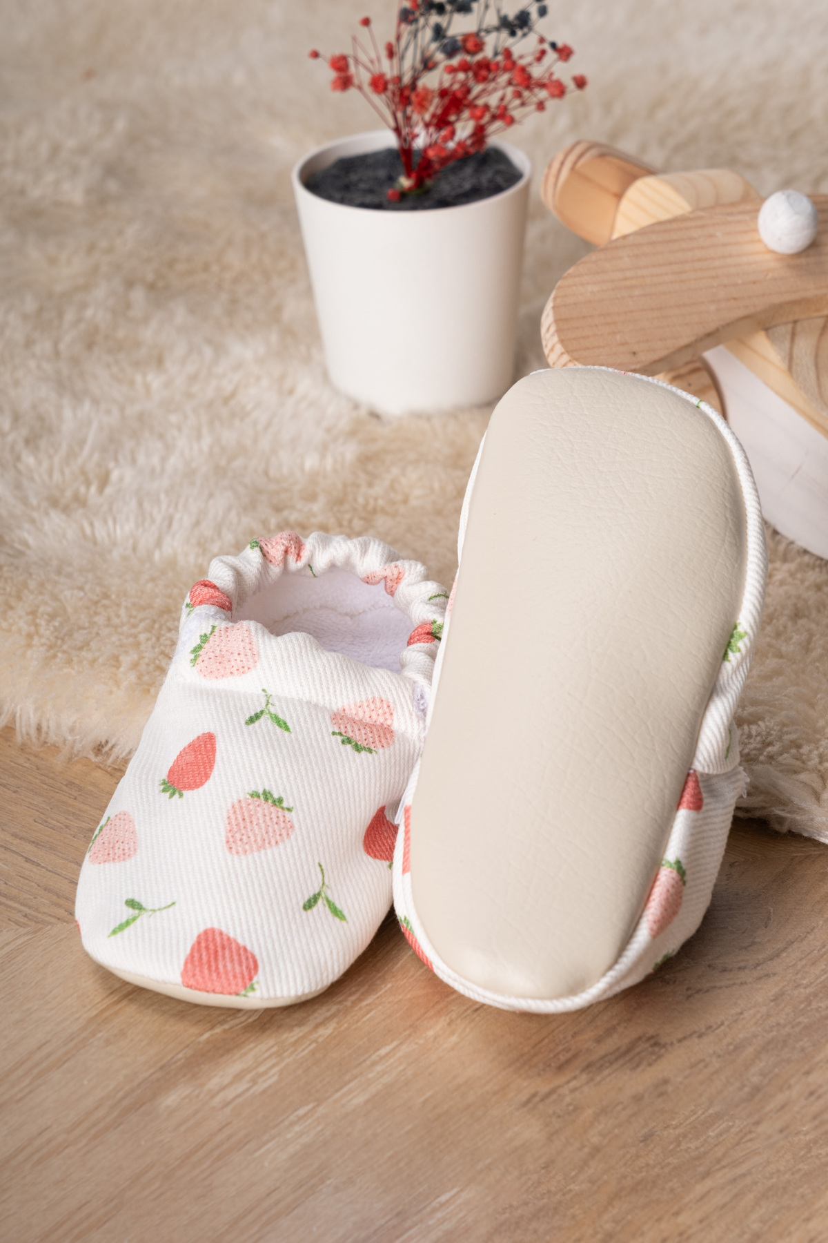 Buude Kids Kaydırmaz Tabanlı, Pamuk Havlu Astarlı Bebek Patiği fotoğrafı 5 (önizleme)