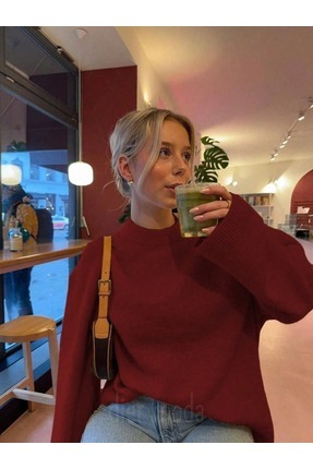 Dier Moda Bisiklet Yaka Oversize Triko Kazak Fmoda1972