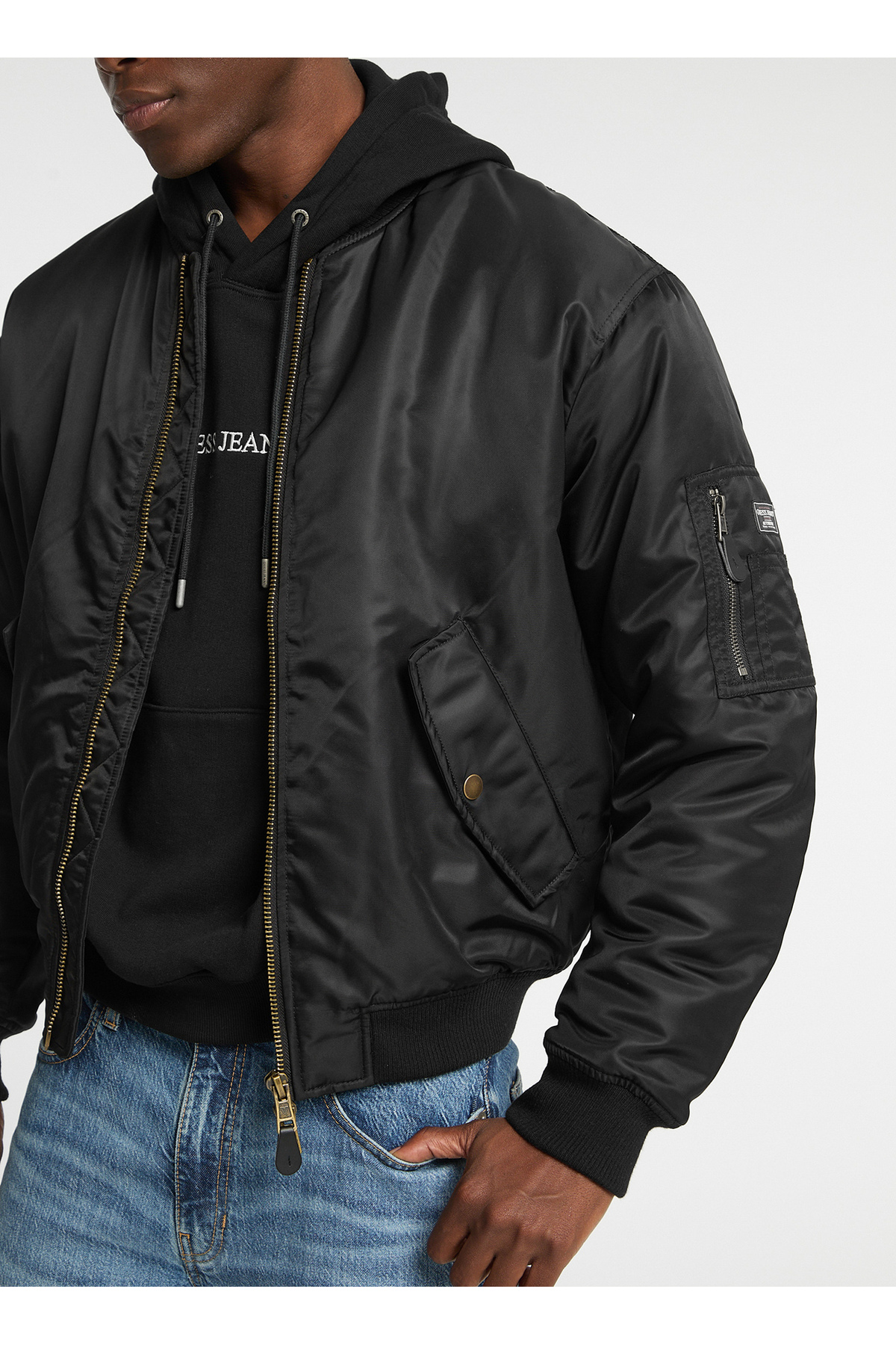 ژاکت مردانه جین مشکی M5RL81WHAA2-JBLK ژاکت مردانه Gj Bomber — مشکی 5003297907 — تصویر 4 از 4