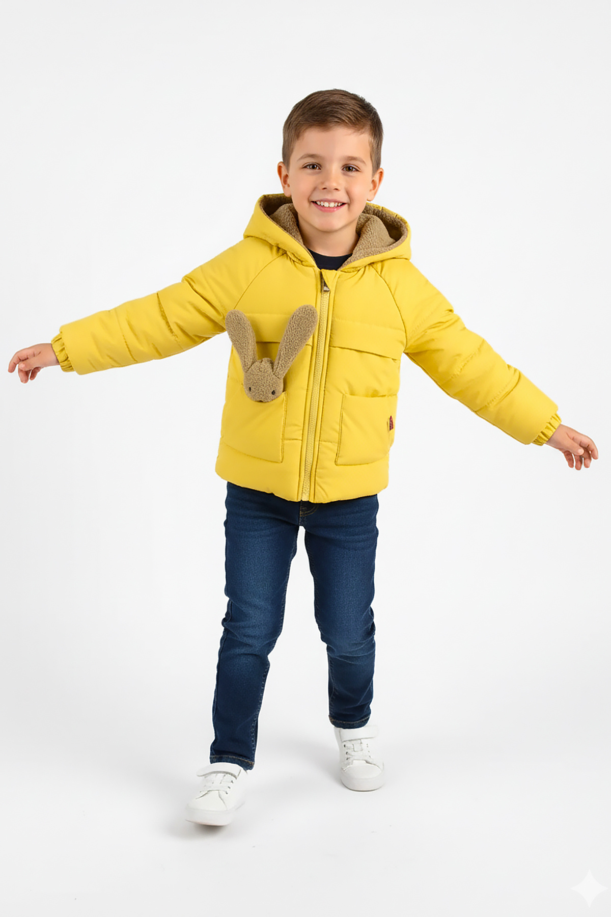 ekozmonot bebek tulumları Unisex Bebek Mont Su Geçirmez İç Kısmı Kalın Welsoft Kapşonlu Erkek Kız Çocuk Mont fotoğrafı 2 (önizleme)