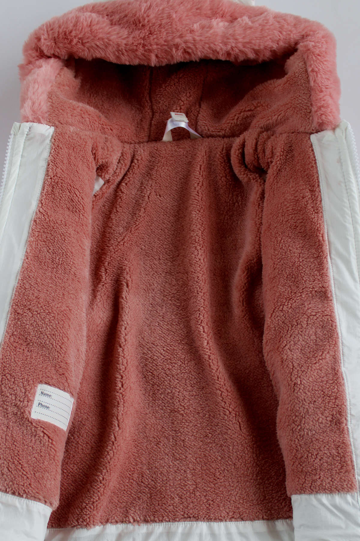 ekozmonot bebek tulumları Kız Bebek Mont Su Geçirmez İç Kısmı Kalın Welsoft Kapşonlu Kız Çocuk Mont fotoğrafı 7 (önizleme)