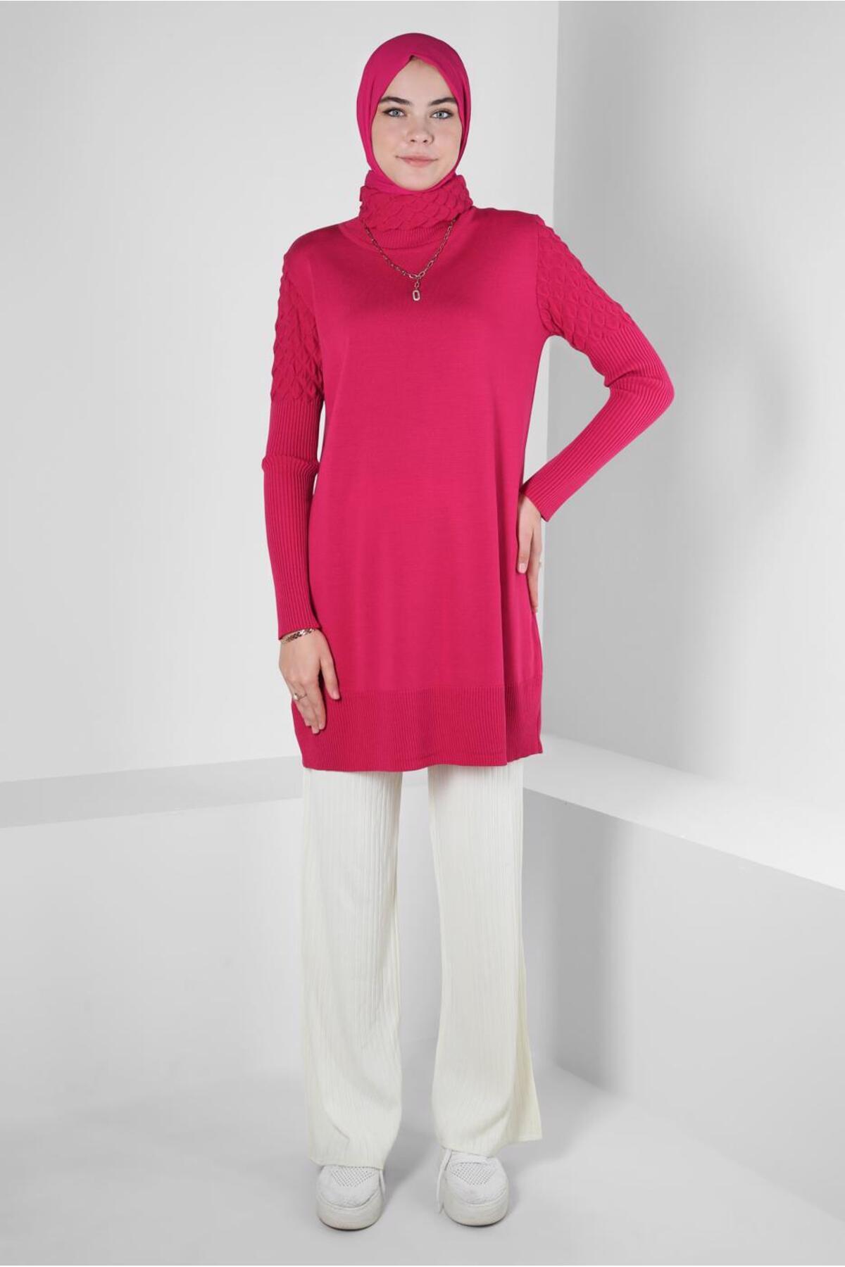 آلوینا تونیک بافتنی یقه گرد ۴۴۰۰۶