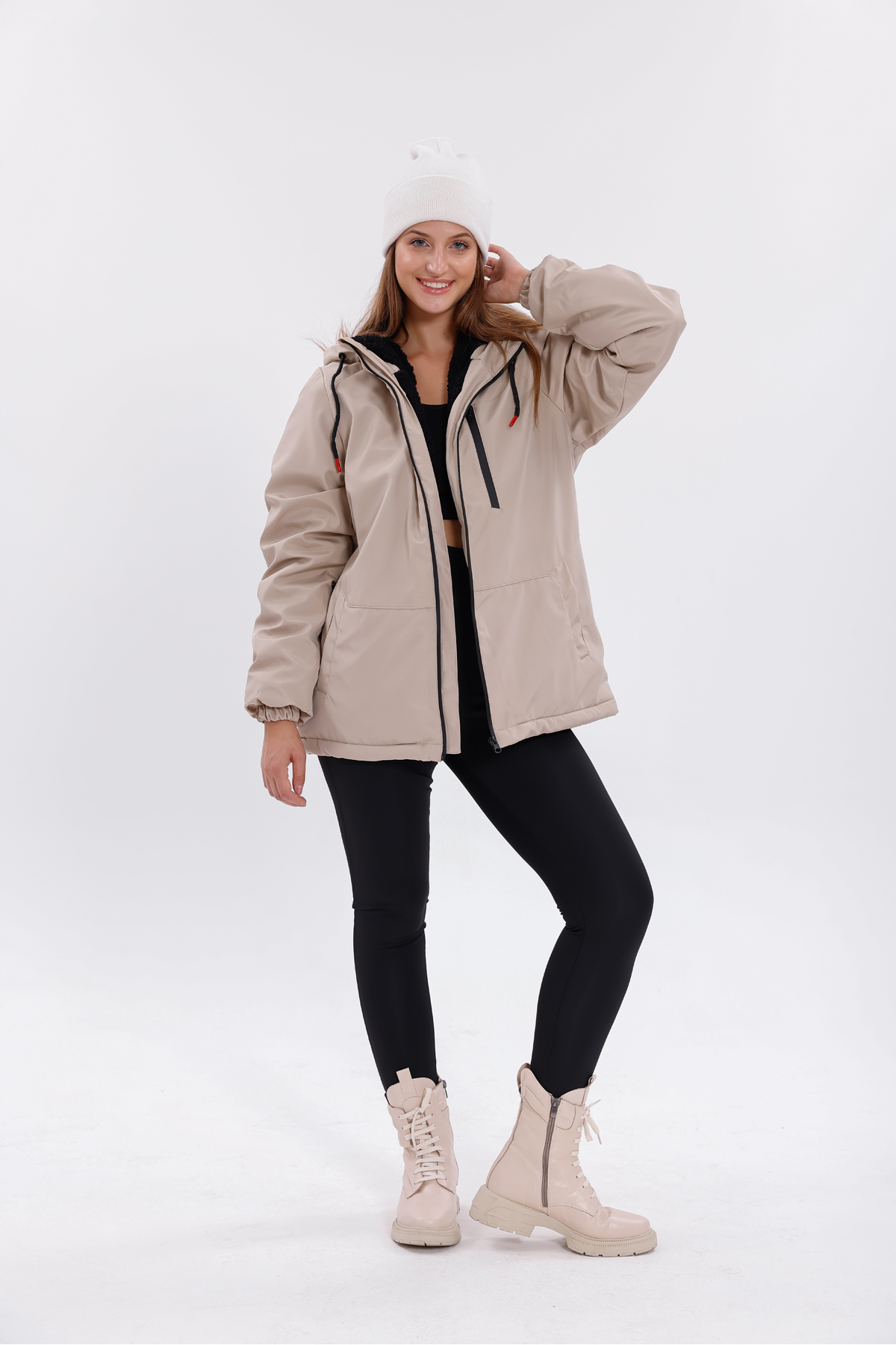 Montland  Kadın Taş İçi Kürklü Su Ve Rüzgar Geçirmez Kapüşonlu Kışlık Mont & Kaban & Parka - Görsel 5