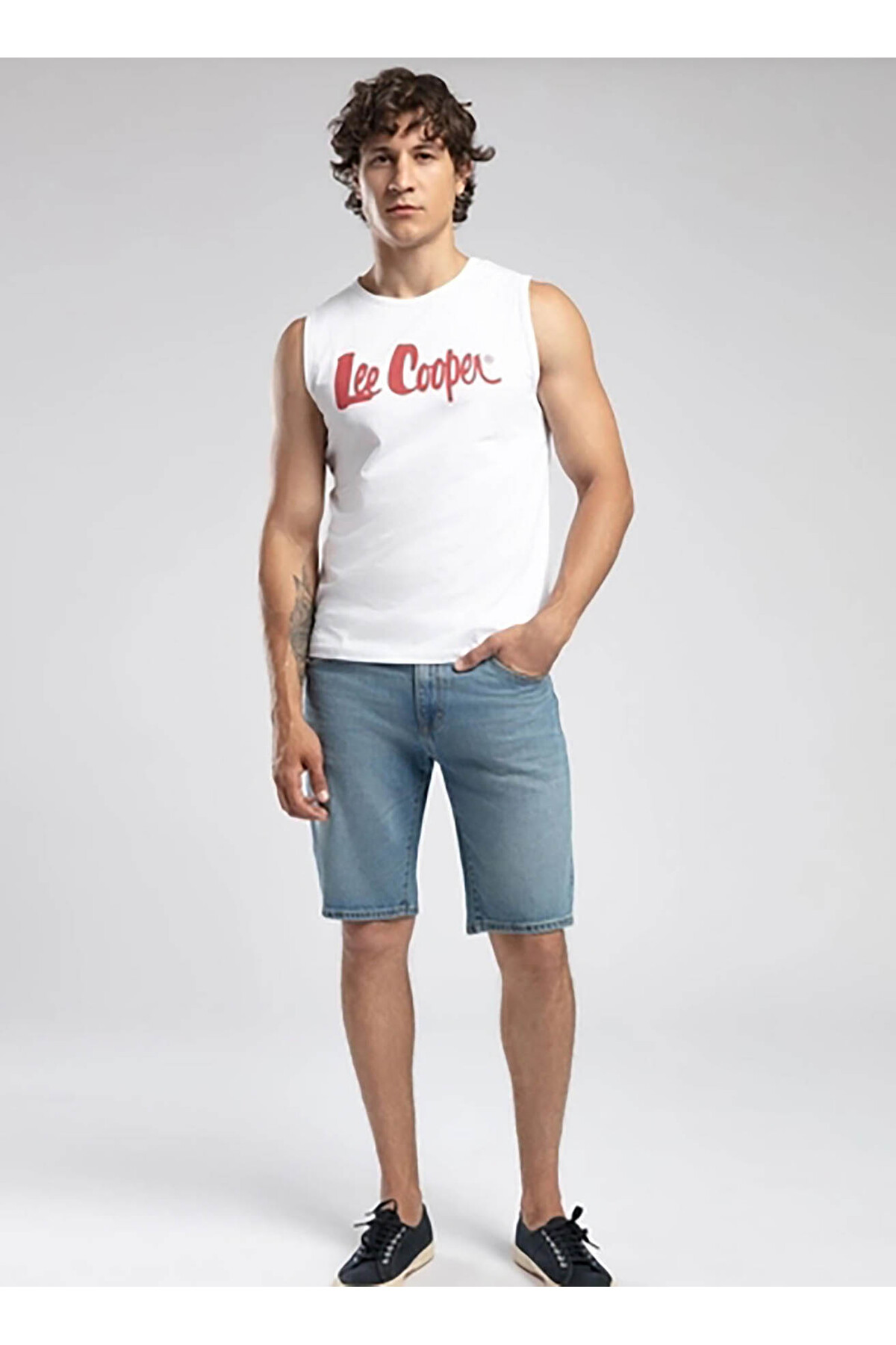 لی کوپر شلوارک جین مردانه کمر معمولی سایز معمولی ۲۵۲ LCM 121072 ELYO 5 DENIM