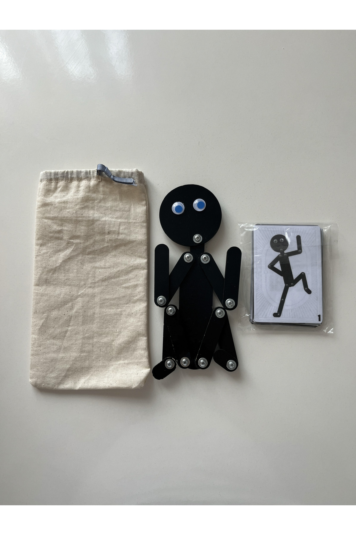 Genel Markalar Montessori Ahşap Çöp Adam Eğitici Oyuncak-Bionic Man-27 Kart-Bez Kese fotoğrafı 4 (önizleme)