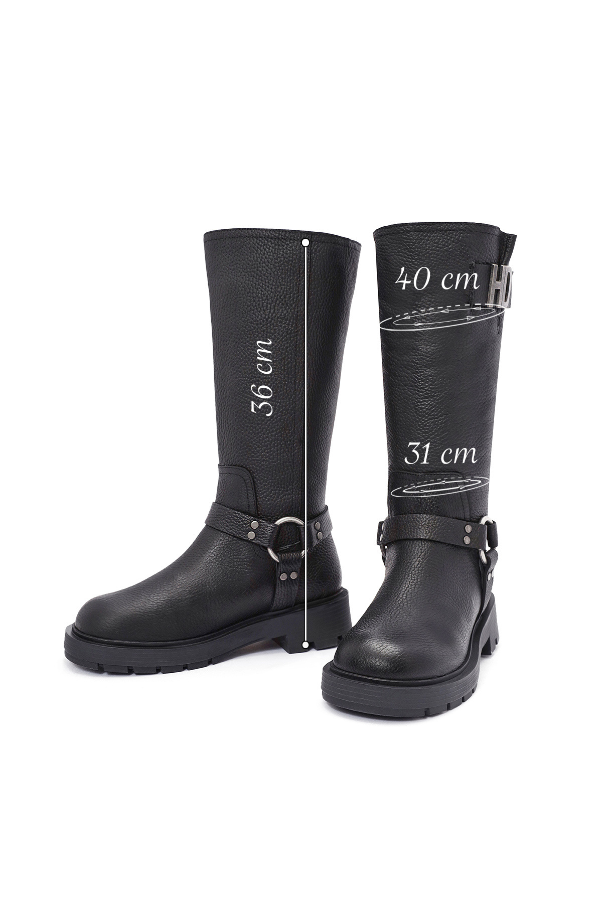 Harley Davidson Kadın Siyah Myerson Deri Çizme 026Z100068 - Fiyatı