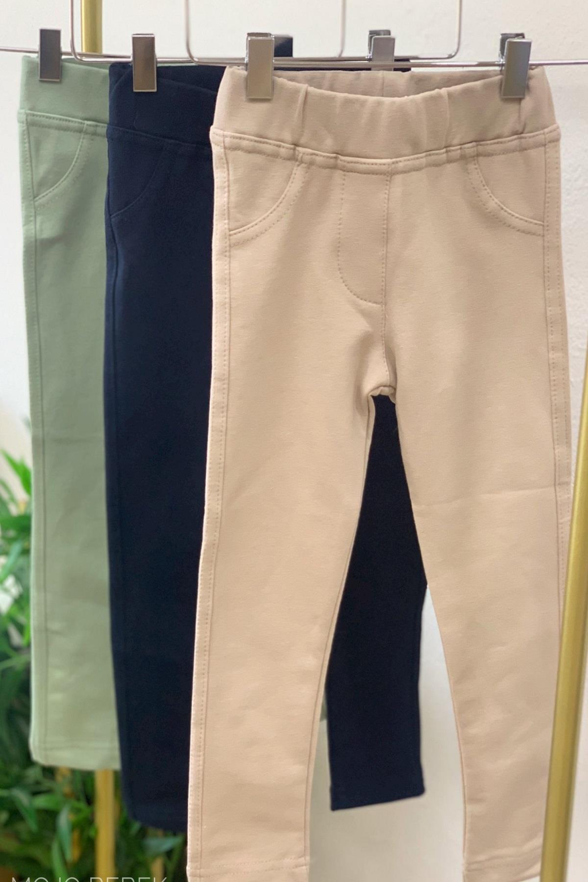 Woorage Kız Bebek 1-5 Yaş Penye Uzun Tayt 3157 Taş Rengi fotoğrafı 2 (önizleme)