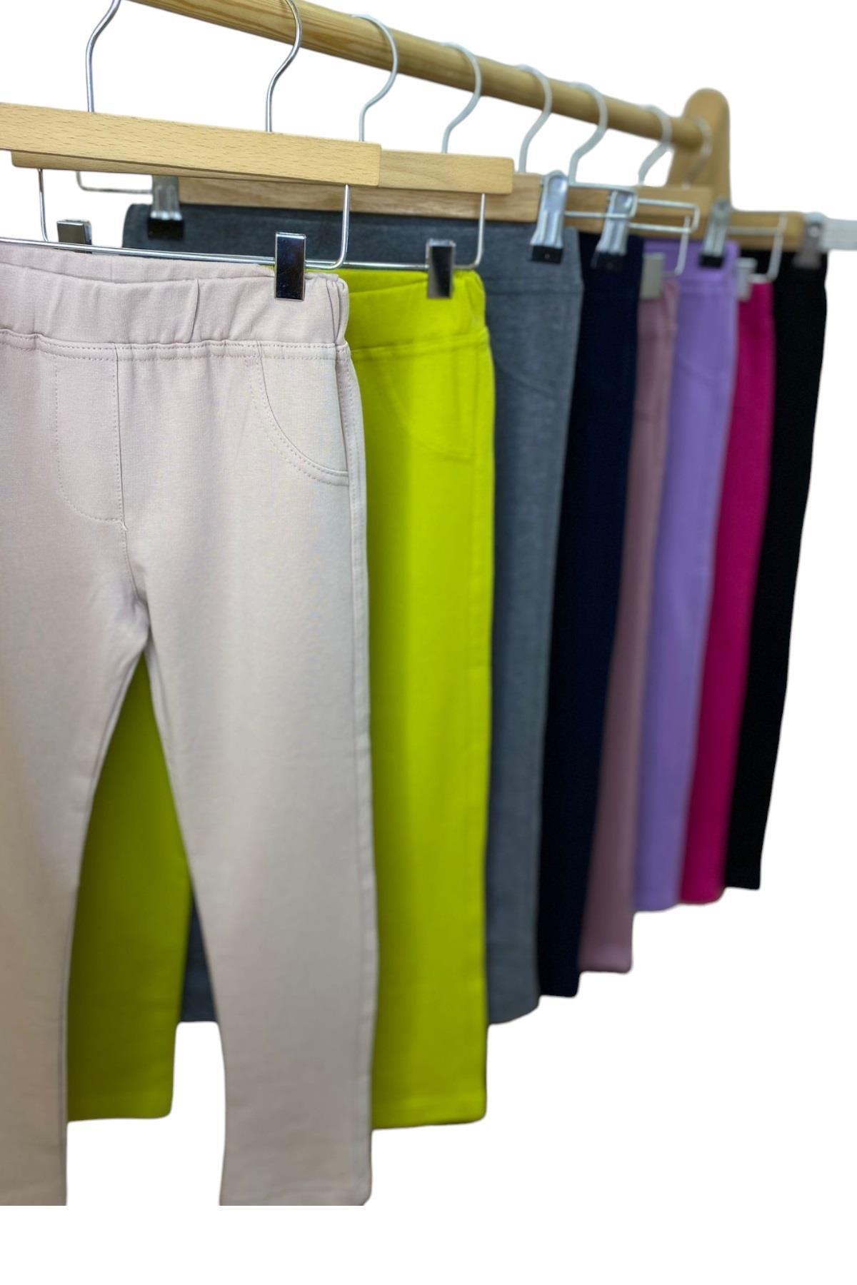 Woorage Kız Bebek 1-5 Yaş Penye Uzun Tayt 3157 Taş Rengi fotoğrafı 4 (önizleme)