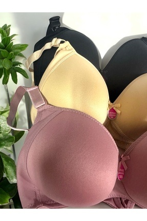 SATTENS 3,lü Büyük Beden C-kap telsiz Desteksiz Büyük Beden SÜTYEN 100,105 do...