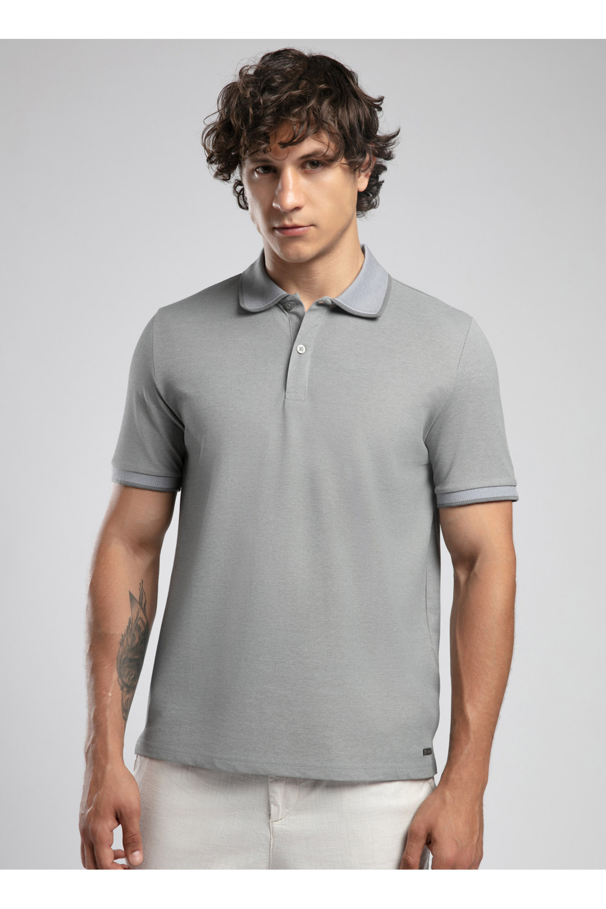 پولوشرت مردانه راسته آستین کوتاه | لی کوپر Lee Cooper 252 LCM 242016 - تصویر 2