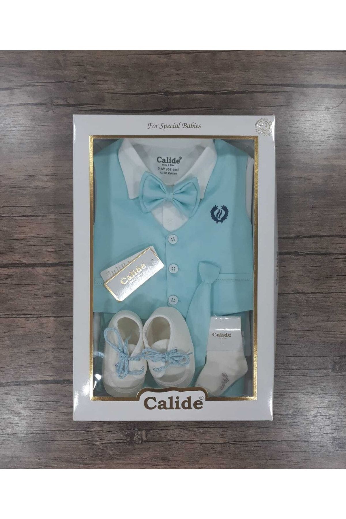 Calide Baby&Kids Erkek Bebek Mevlüt Takımı - Papyon & Kravatlı - Özel Gün Kıyafeti - 7'li Set fotoğrafı 4 (önizleme)