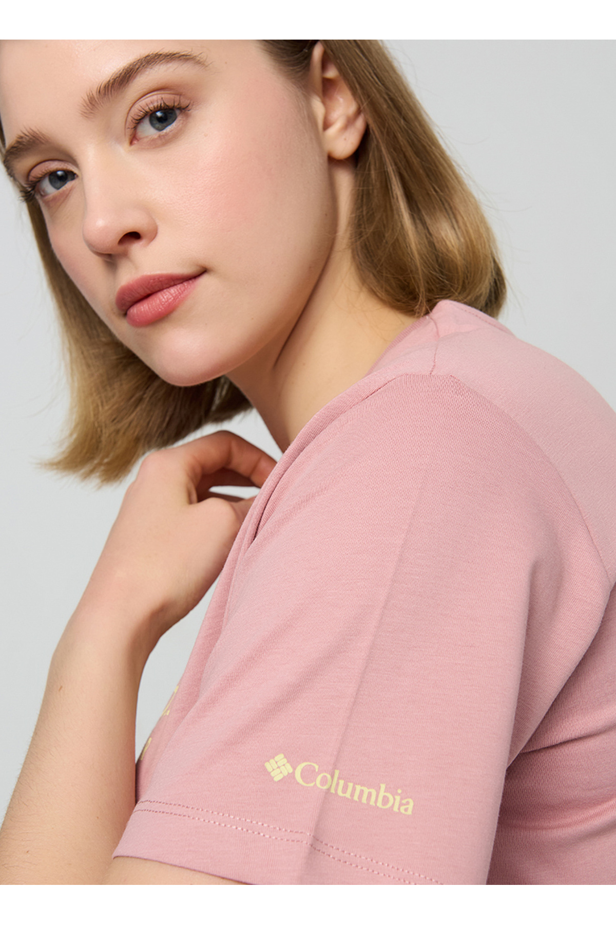 Columbia 9210081659CS0427 Pembe O Yaka Normal Baskılı Kadın T-Shirt görsel 4