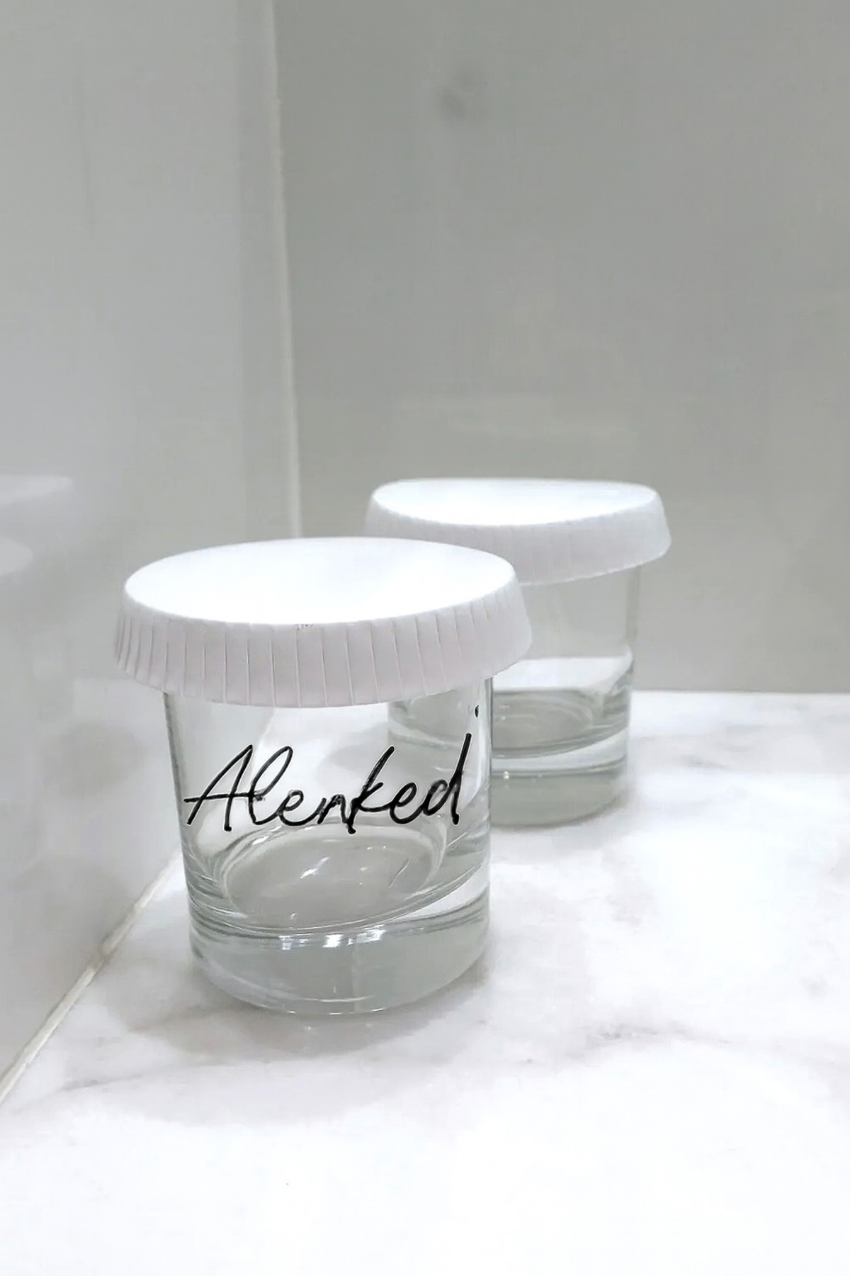 alenked Beyaz Karton Bardak Kapak Tıkacı Kağıt Bardak Kapağı 80mm 100 Adet