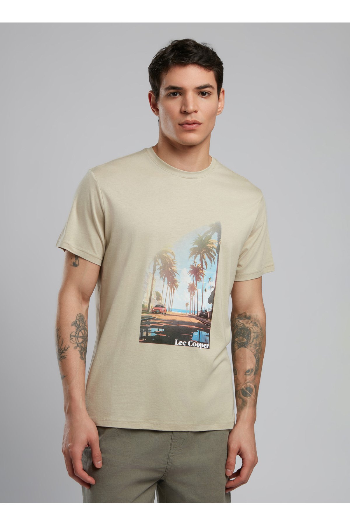 تی شرت مردانه طرح دار آستین کوتاه | لی کوپر Lee Cooper 252 LCM 242050 - تصویر 2
