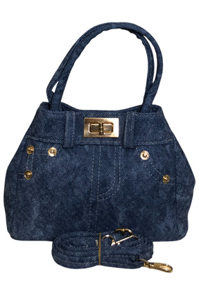 ÇANTİGOO Jean Model Tasarım Yumuşak Deri Kadın El Ve Omuz Çanta
