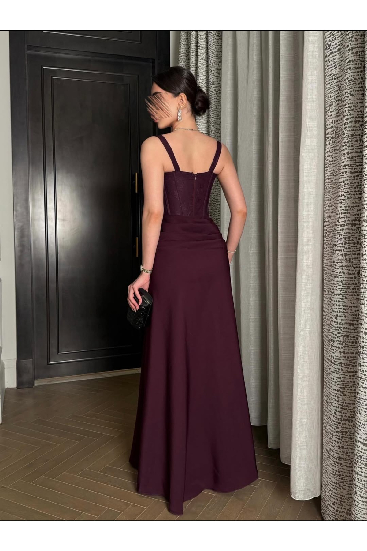 Viola فستان كورسيه بورغندي