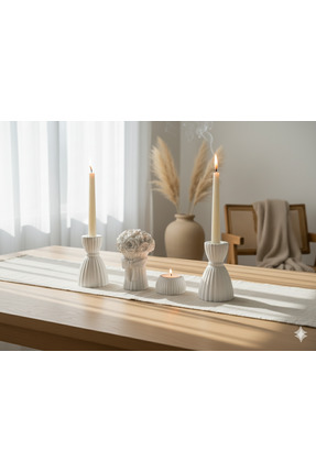 Momenti di Passione Dekoratif Şamdan Seti & Çiçek Buketi & Tealight Mumluk | ...