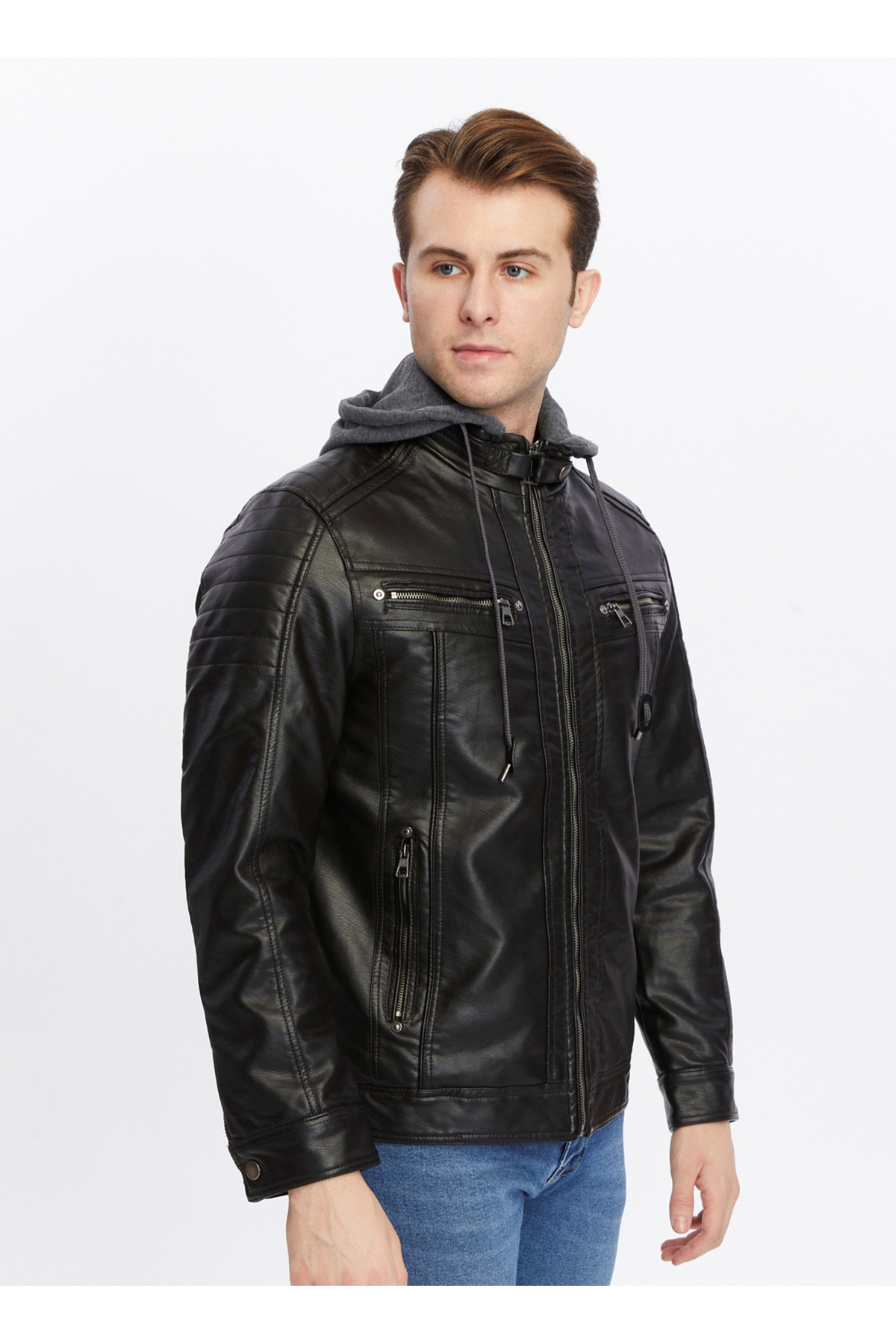 کاپشن ضد باد و ضد آب چرم مصنوعی ۵۶۵۸