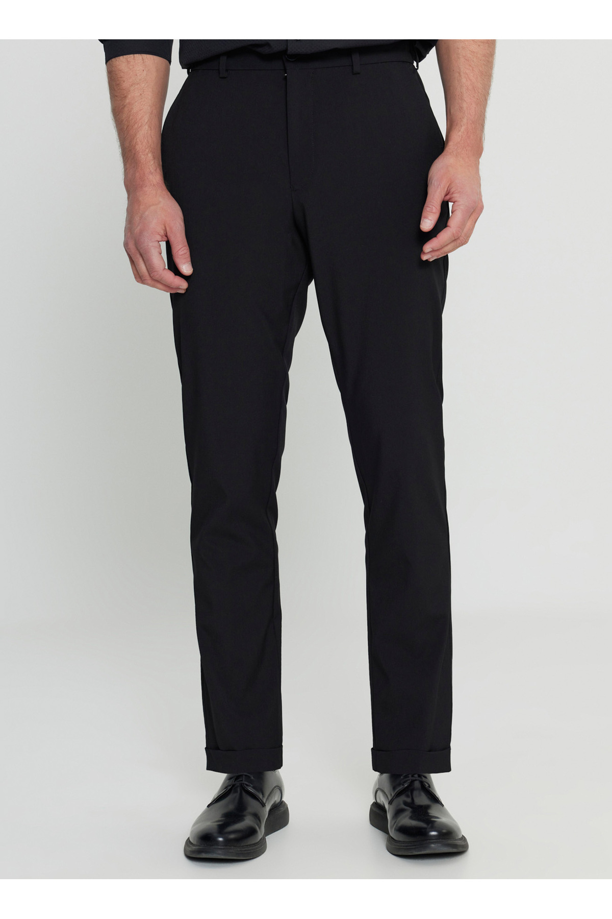 آلتین ییدلیز کلاسیکس شلوار مردانه Altınyıldız کلاسیک کمر کشی، لگ معمولی، فیت مشکی، ACE001252195_SYH