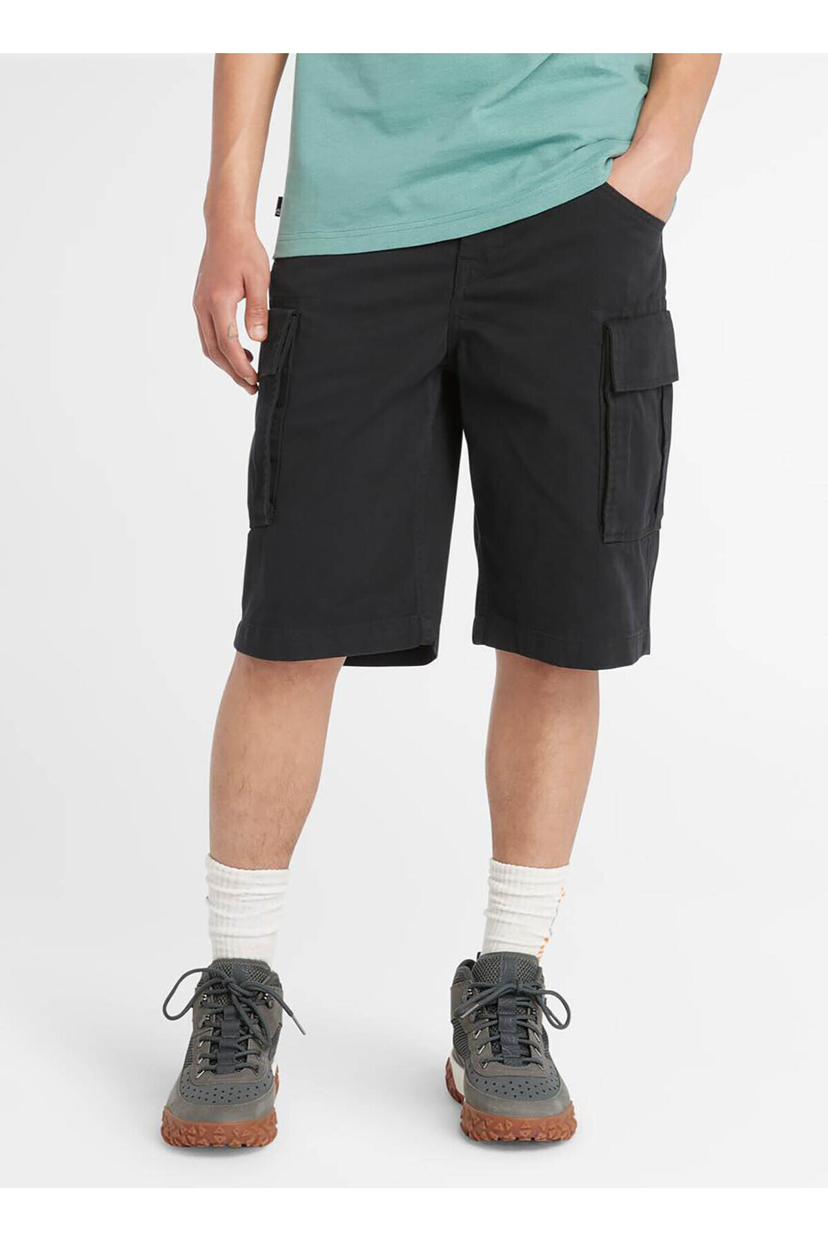 تیمبرلند شلوارک و شلوار کاپری مردانه Brookline Twill Cargo مشکی B0a5u1b0011-r