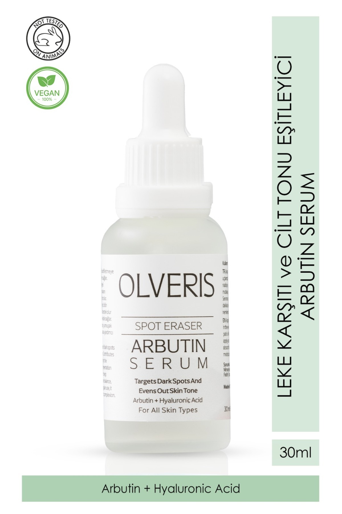 OLVERIS Leke Karşıtı Ve Cilt Tonu Eşitleyici Arbutin Serum 30 Ml (Arbutin&Hyaluronic Acid) — 3669