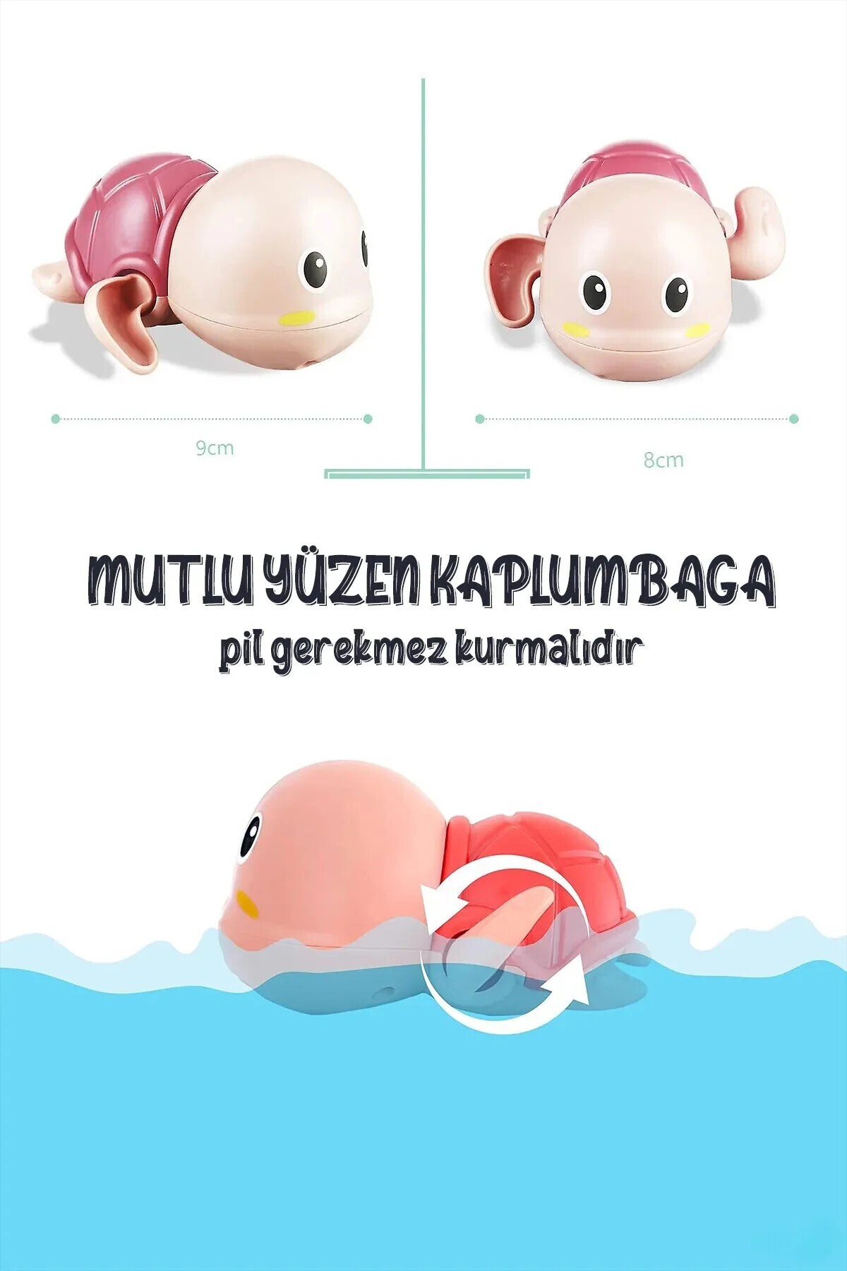 BBSKY Kurmalı Kaplumbağa Bebek Banyo Oyuncağı – Suda Yüzen Sevimli Su Oyunu El Göz Gelişim Oyuncağı fotoğrafı 6 (önizleme)