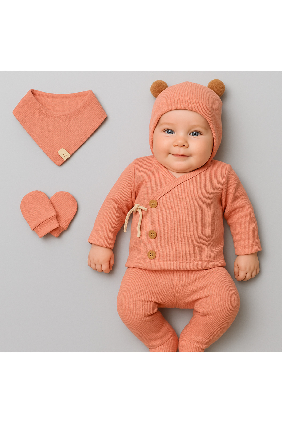 nevrankids Organik Ip Bağlama’lı Kokonat Düğme 5'li Hastane Çıkışı fotoğrafı 6 (önizleme)