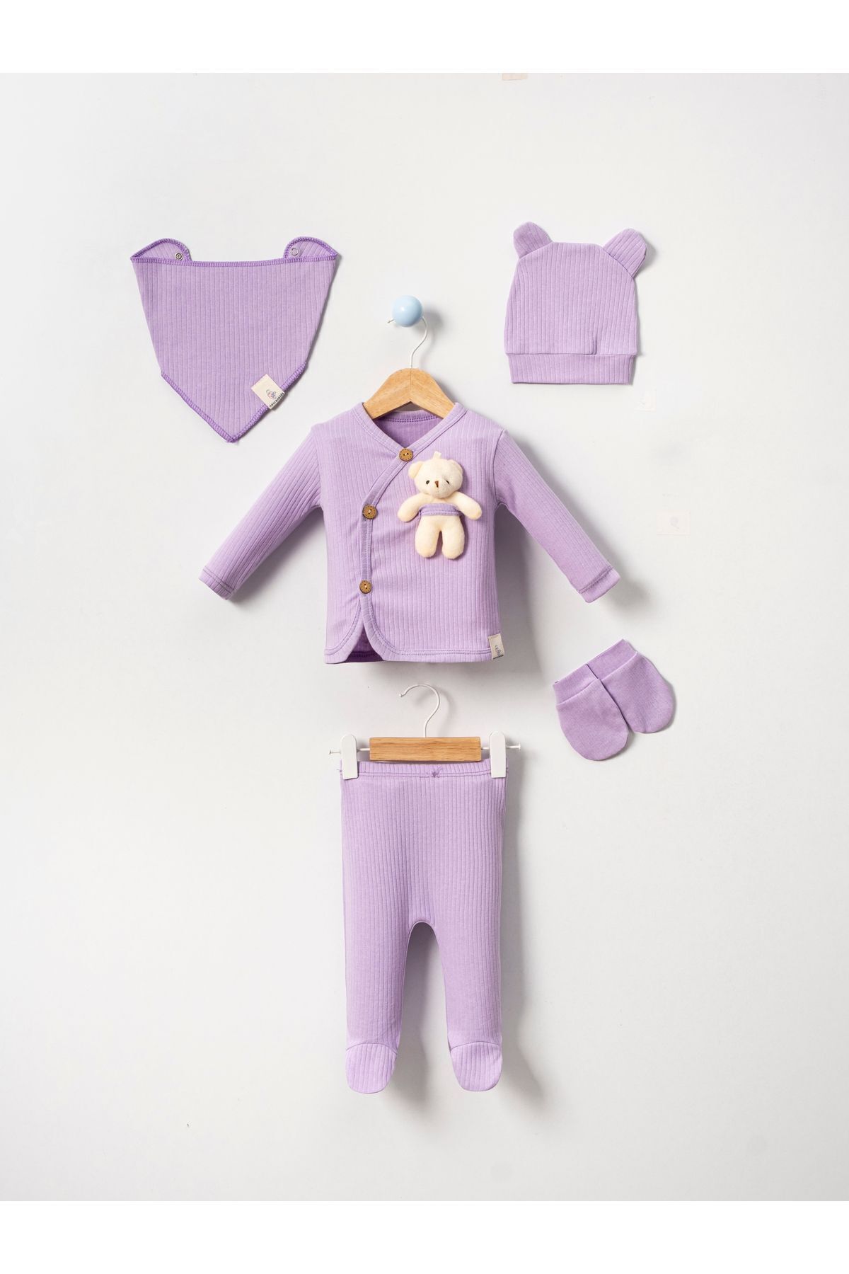 nevrankids Hastane Çıkışı 5'li Set (AYICIK HEDİYELİDİR) Mor fotoğrafı 4 (önizleme)