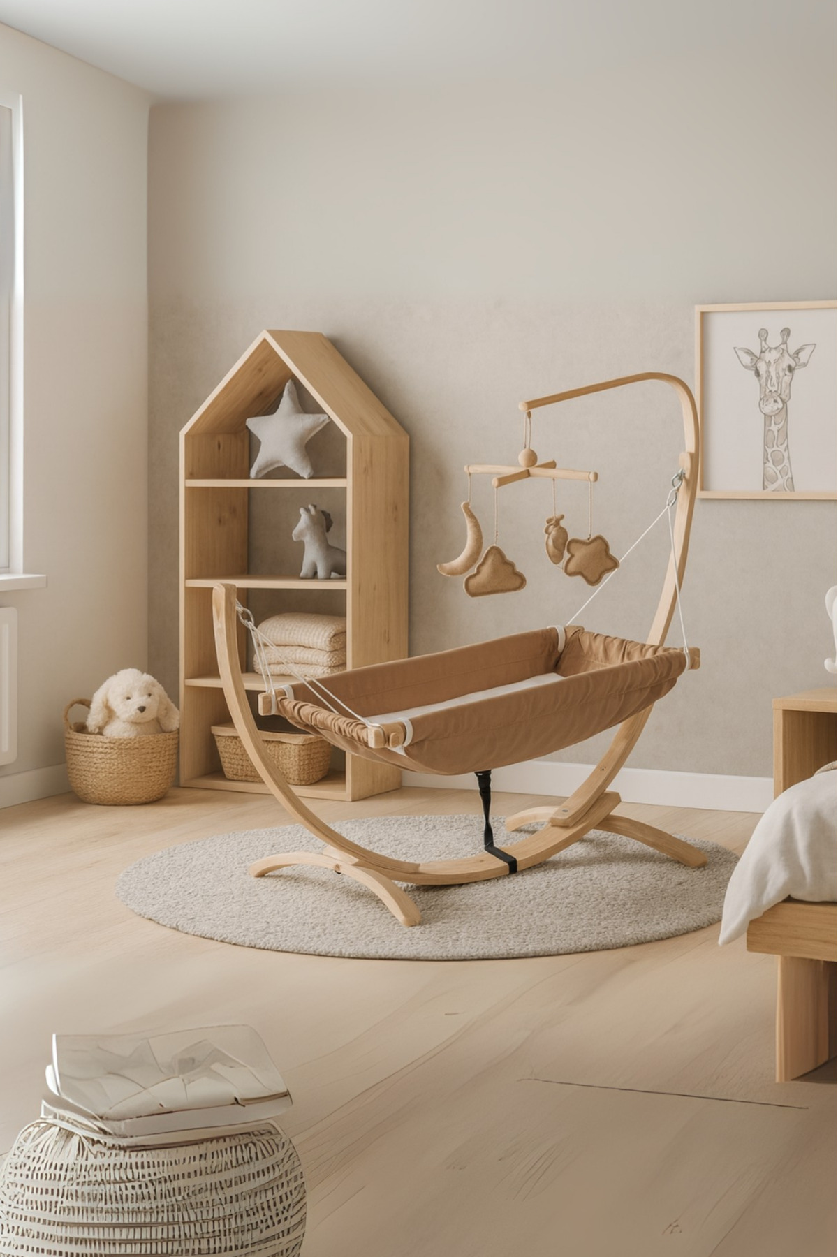 BebeK on For Ahşap Bebek Hamağı Kahverengi (sallanabilir Sabitlenebilir ) Oyuncaklı (DÖNENCE HEDİYELİ) fotoğrafı 4 (önizleme)