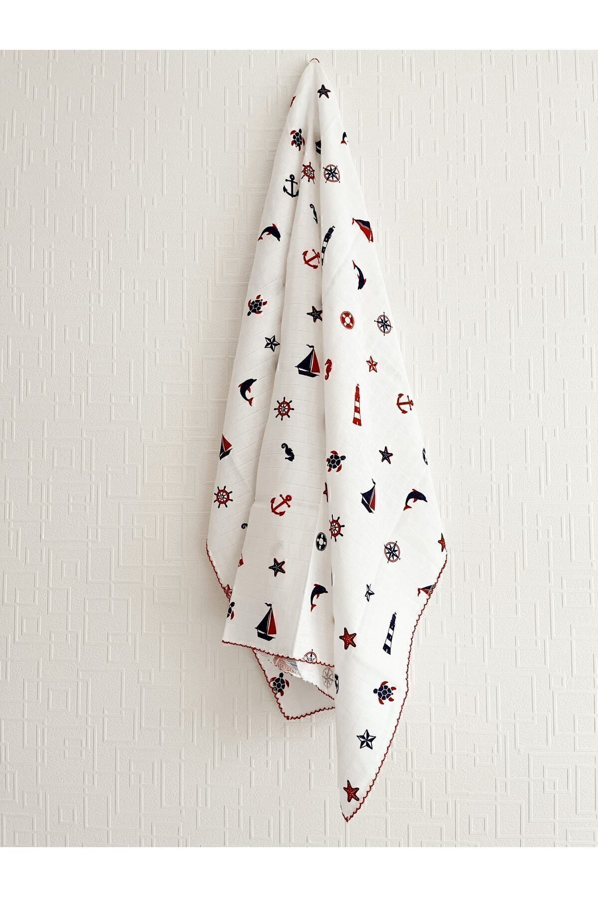 Cloudy Çok Amaçlı Müslin 04-denizci 80*90 Cm Bebek & Çocuk & Yeni Doğan Müslin Battaniye, Müslin fotoğrafı 3 (önizleme)