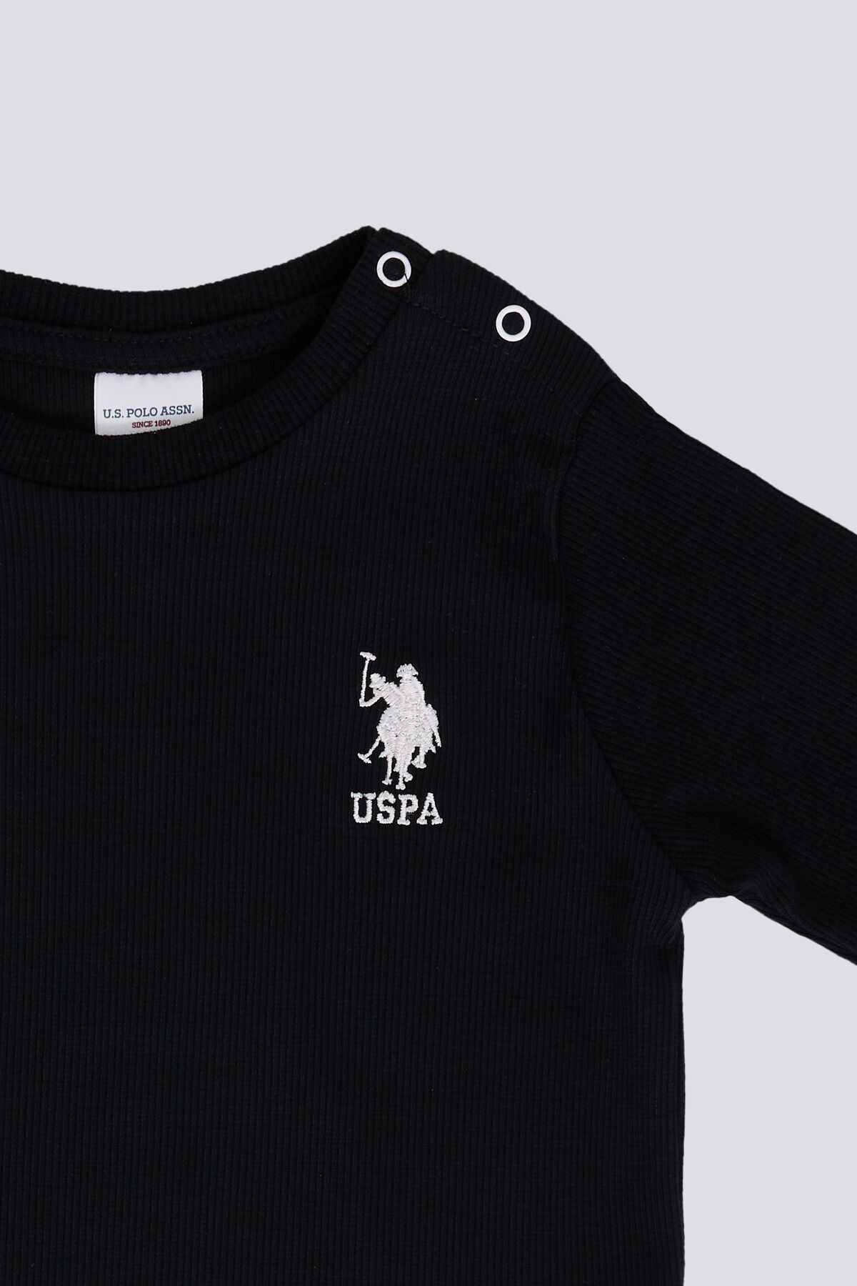 U.S. Polo Assn. Erkek Bebek Siyah 2li Bebek Takım fotoğrafı 2 (önizleme)