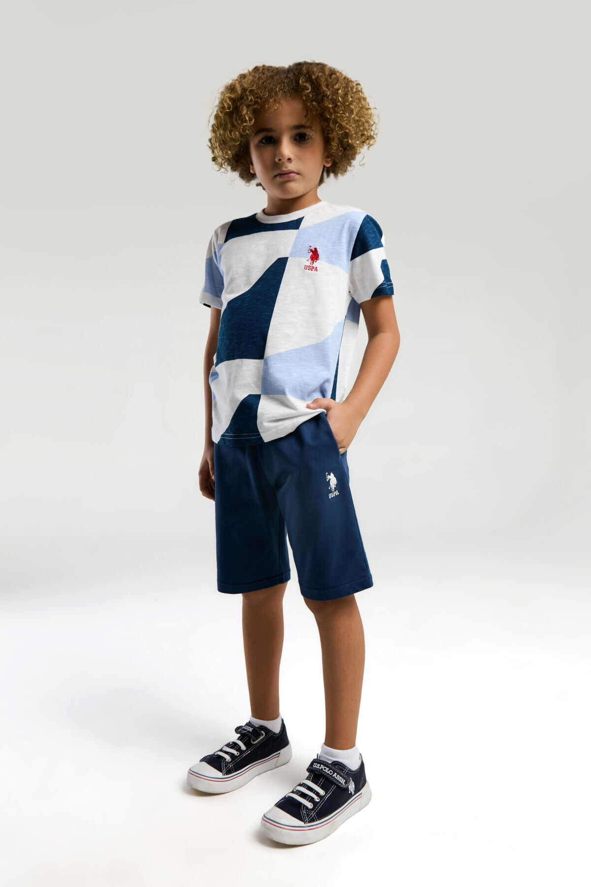 ست بالاتنه و پایین تنه پسرانه راسته فاق نرمال آستین استاندارد | یو اس پولو U.S. Polo Assn. US2003-C - تصویر 2