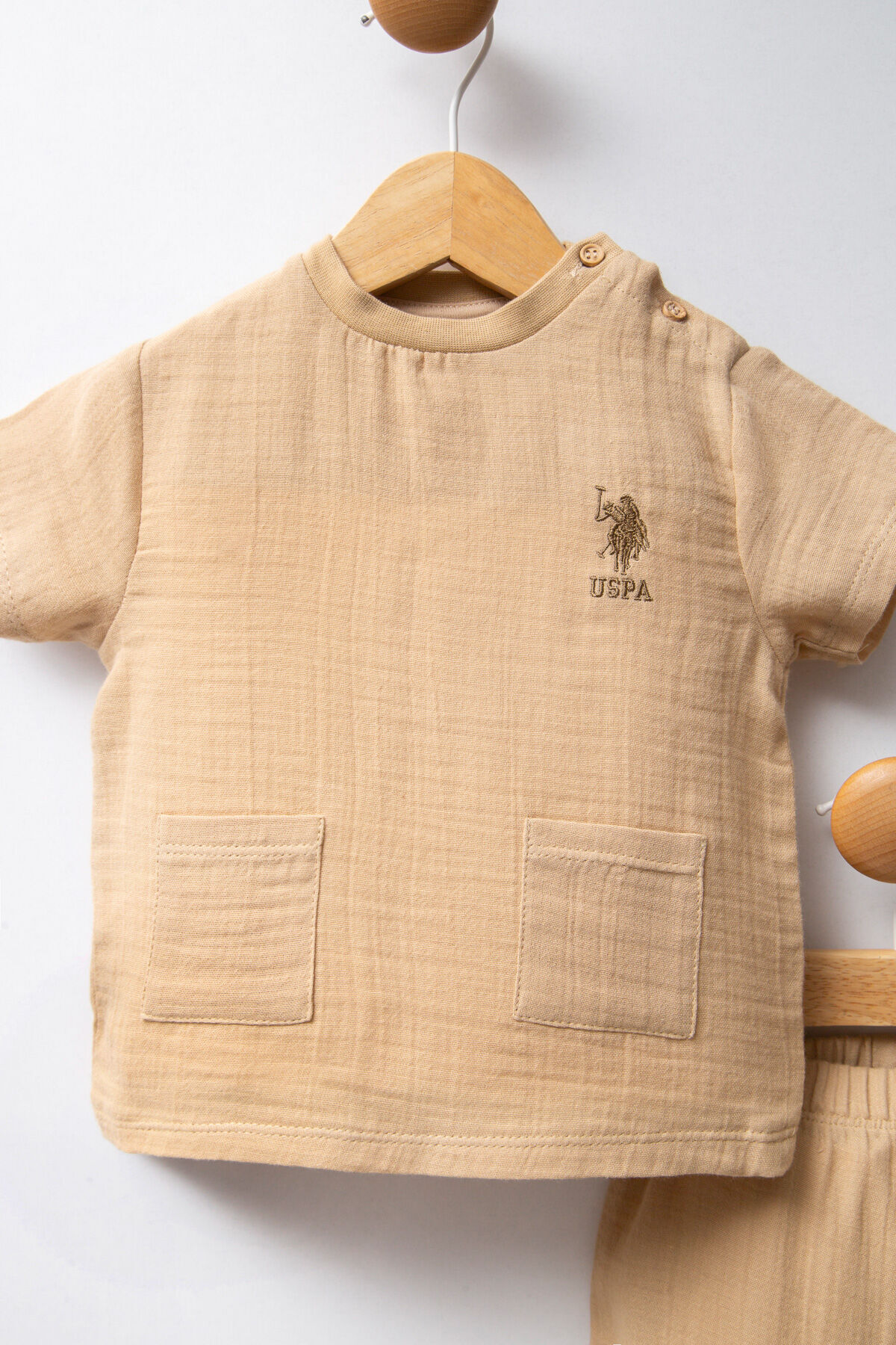 U.S. Polo Assn. U.S. Polo Assn. Erkek Bebek Krem Bebek Takım fotoğrafı 2 (önizleme)