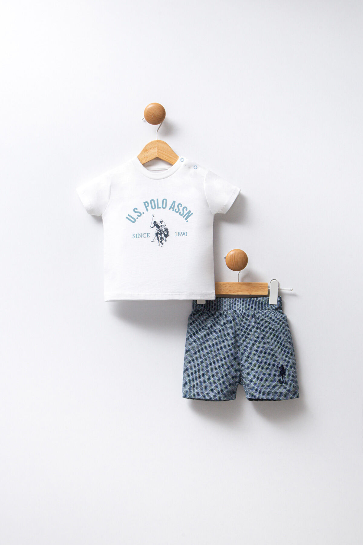 یو اس پولو لباس نوزادی سفید پسرانه یو اس پولو لباس نوزادی سفید پسرانه