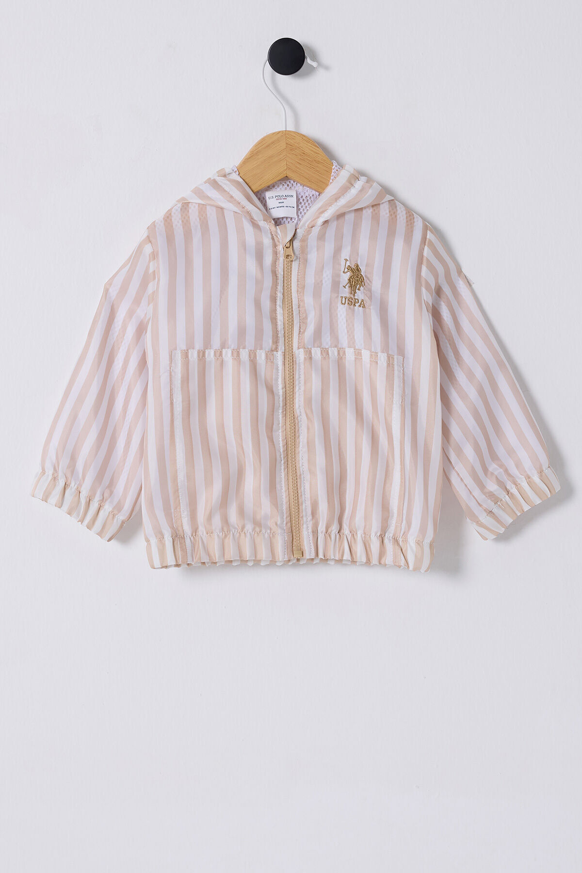 یو اس پولو بارانی کرم رنگ نوزادی پسرانه یو اس پولو بارانی کرم رنگ نوزادی پسرانه