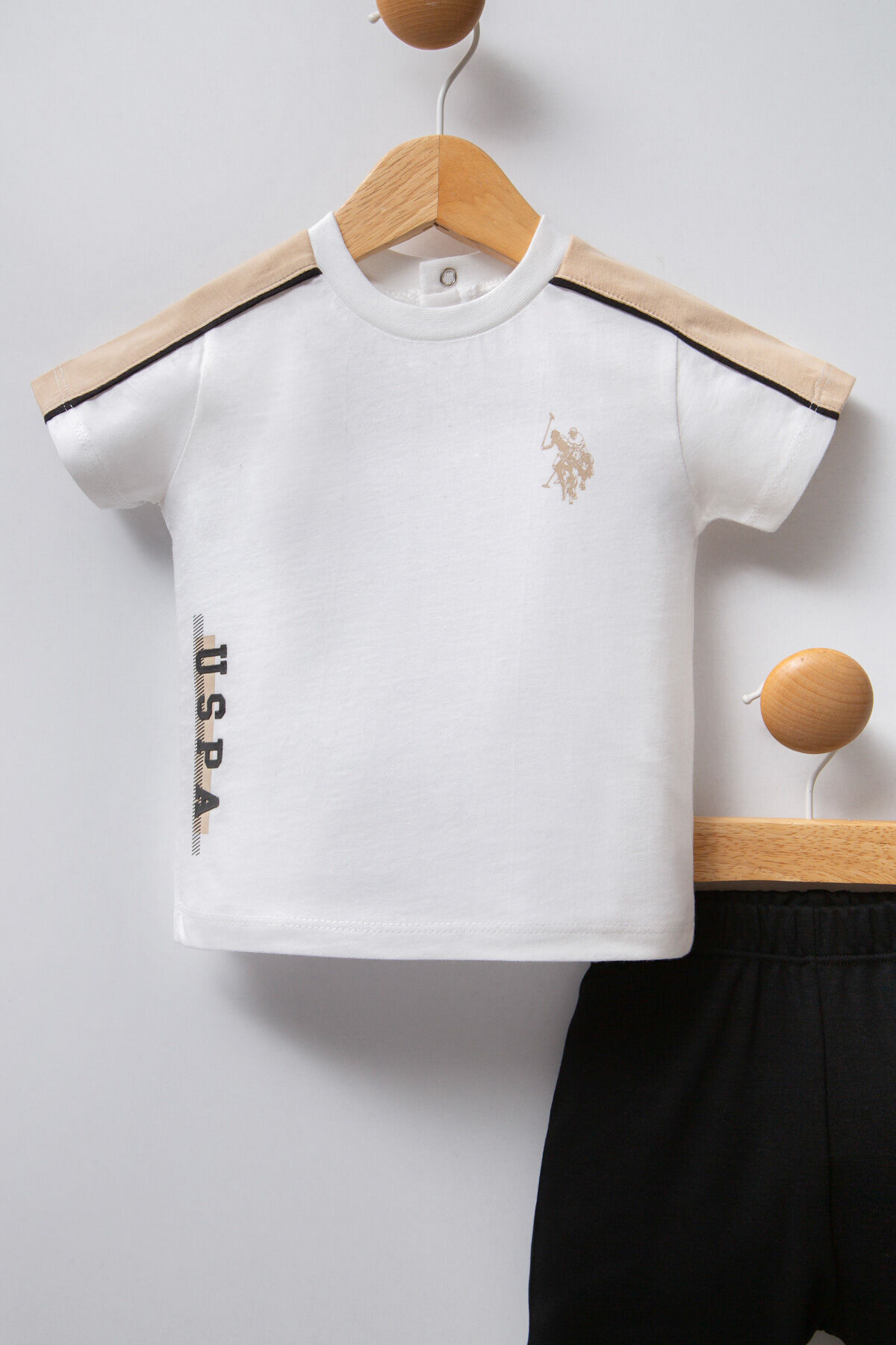 U.S. Polo Assn. Erkek Bebek Krem Bebek Takım fotoğrafı 2 (önizleme)