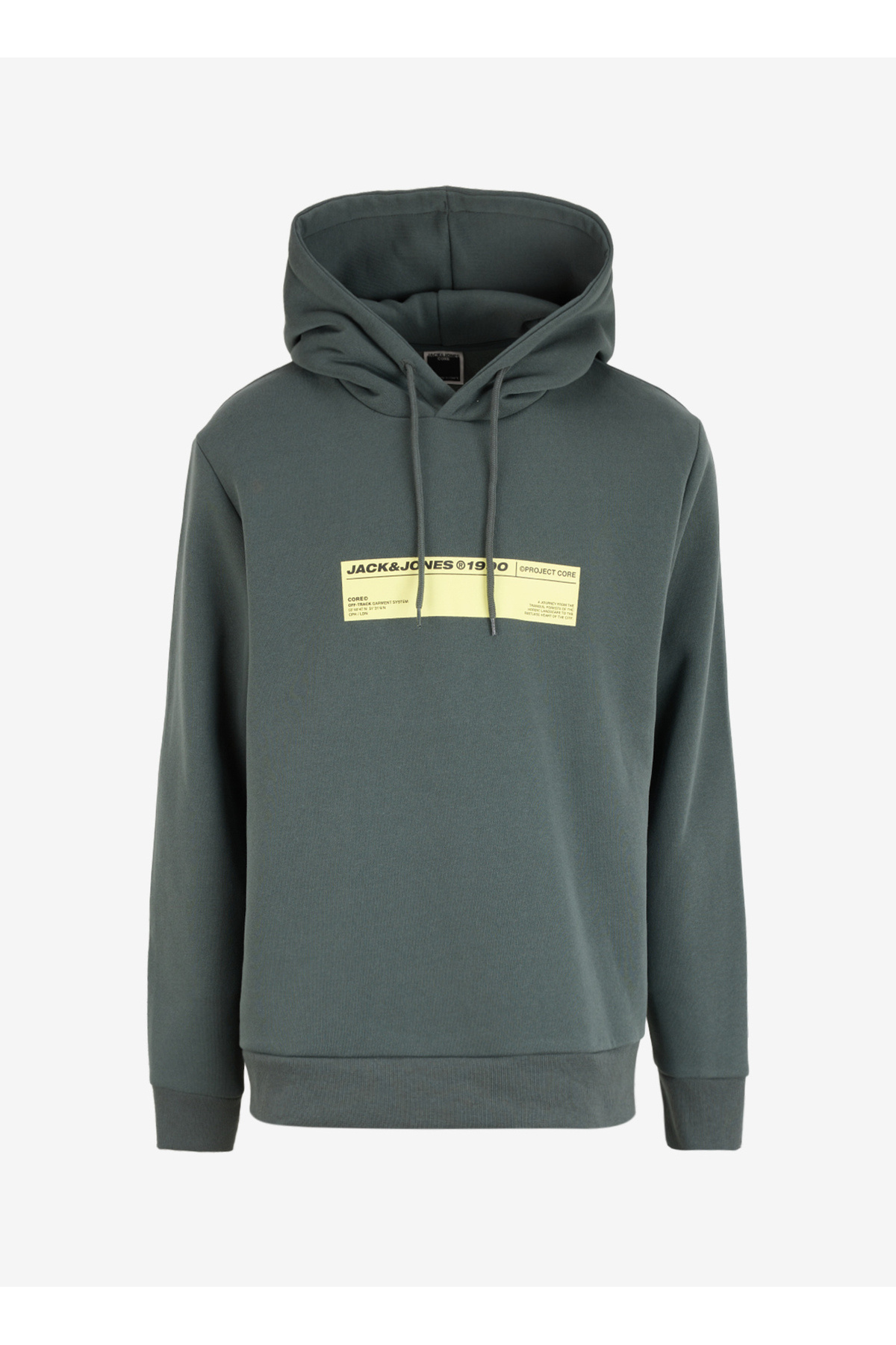 جک اند جونز سویشرت مردانه خاکستری کلاهدار 12271202_JCOTERRAIN SWEAT HOOD FST